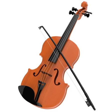 Toy Time Kid's Toy Violin with 4 Adjustable Strings, Bow, Musical Instrument for Learning Classical Music 484337RZB